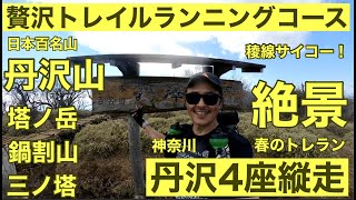 【トレイルランニング/登山/コース紹介！！】神奈川県丹沢エリア4座をループ縦走/富士山を見ながら贅沢日帰りトレランコース紹介！/日本百名山の丹沢山/稜線サイコー絶景ポイント！！