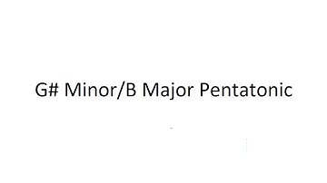 G# Minor/B Major Pentatonic Scale Exercise Positions 1-5 128 bpm Eighth notes