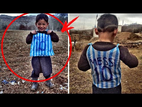 Biedny chłopiec grał w piłkę ubrany w reklamówkę. Oto, co się stało, gdy zobaczył to Leo Messi