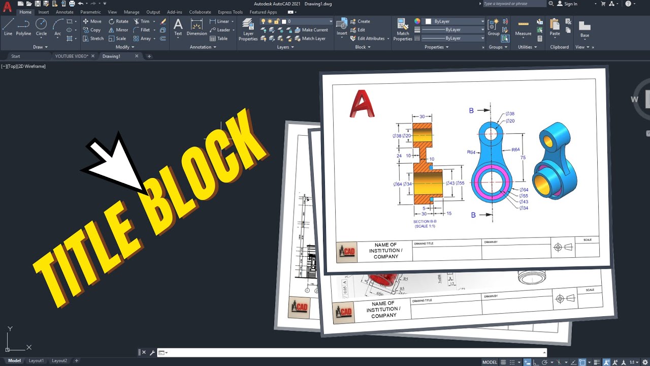 How to Create a Title Block in AutoCAD | - YouTube