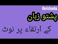     پشتو زبان کا ارتقا
