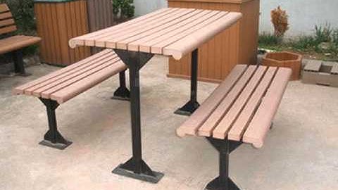 how to make outdoor benches with composite materail