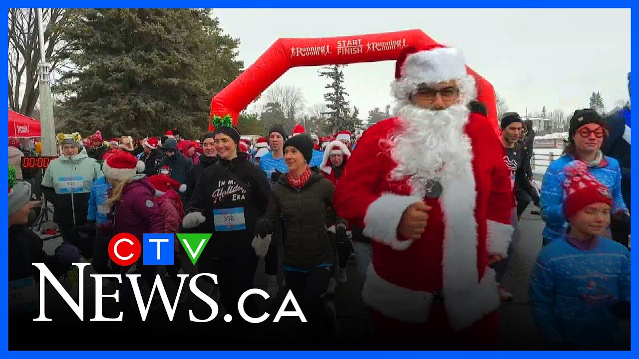 Over 900 Santas and elves run for a cause at Lansdowne Park