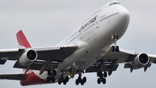 Qantas 747 ROLLS ROYCE RB211 Takeoff from Melbourne Airport
