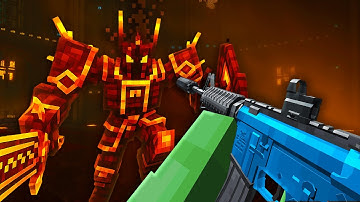 Beating Minecraft Modded Bosses using Guns