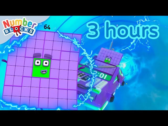 🌈Colourful Maths 🌈| 3 hours of Numberblocks full episodes | Maths for Kids | Learn to Count class=