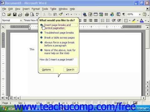 Word 2003 Tutorial Using the Office Assistant 97 XP Microsoft Training  Lesson  - YouTube