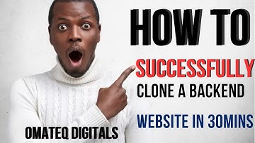 How To Successfully Clone A Backend Website In 30mins - Learn How Now! #backend