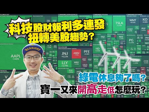 第一共和銀行再暴跌！科技股財報利多連發扭轉美股？綠電休息夠了嗎？寶一又是開高走低怎麼玩？2023/04/28【老王不只三分鐘】