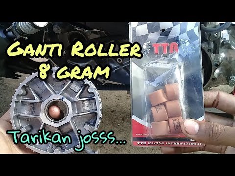 Ganti roller 8 gram tarikan  makin joss motor  beat fi  2014 