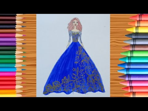 how to draw fashion girl drawing||fashion illustrator||#fashion_girl||#dress_drawing||#shortvideo