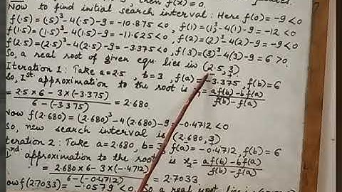 Numerical Methods | Ch-1 | Example of false position method