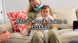 Baby won't take a bottle