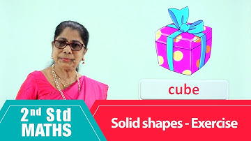 2nd Std Maths | Solid shapes - Exercise |  Mathematics Class -2 | Maths Part-115