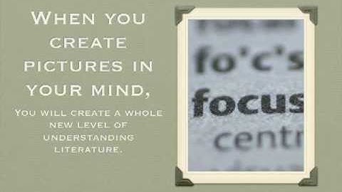 Reading Comprehension Strategy- Visualizing