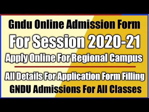 Gndu Amritsar and Regional Campus Online Registration For Admissions Session 2020-21