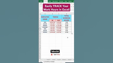 Easily TRACK Your Work Hours in Excel! #excel #exceltips #exceltricks #tutorial