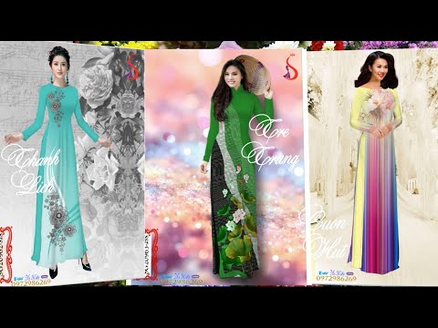 Những chiếc áo dài đẹp quyến rũ mới 2020 của Vải Áo Dài S video-SG956964