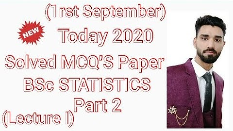 BSc Statistics Part 2 Multiple Choice Questions(MCQ) (Lecture I) | Statistics Tutor