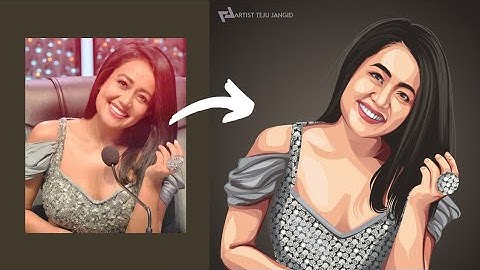 Vector illustration Neha Kakkar (android)