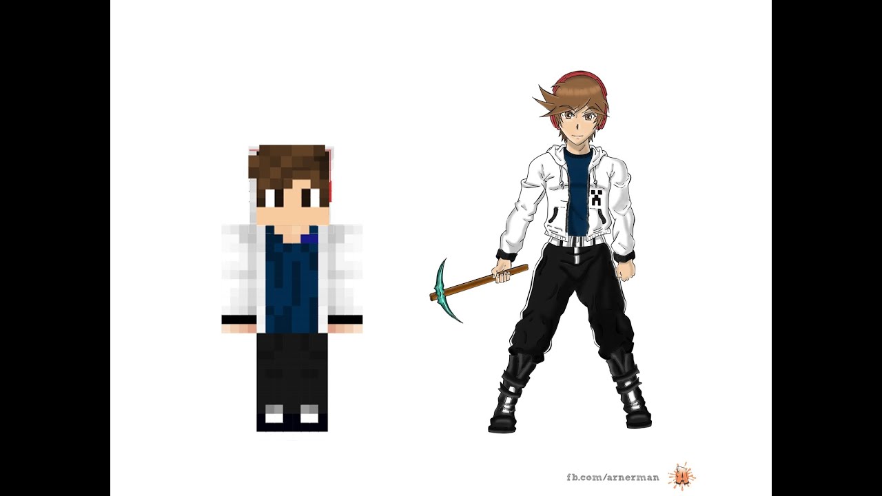 Drawing Minecraft Character In Anime Style Speedpaint Youtube - speedpaint drawing anime style roblox character