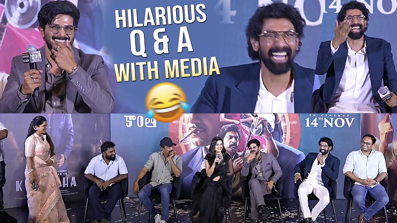 Kaantha Movie Team Hilarious Q & A With Media | Dulquer Salmaan | Rana Daggubati | Bhagyashri Borse