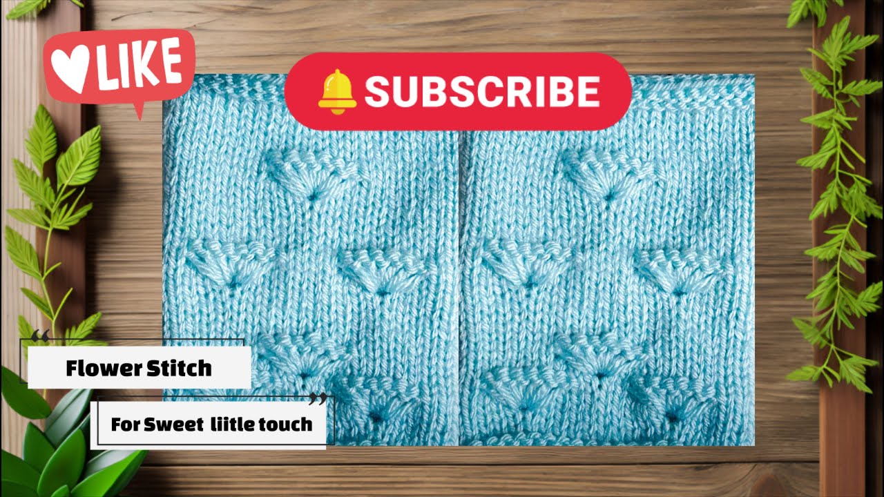 Ep15 Flower stitch #knit #ideas #freepattern #diy #flowers - YouTube