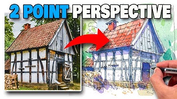 Simple TWO POINT PERSPECTIVE Urban Sketching For Beginners!