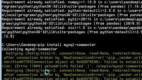 how to install and import library (pandas, matplotlib, mysqlconnector)  in python