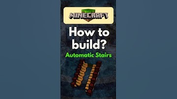 How to make automatic stairs in Minecraft? #minecraft #shorts