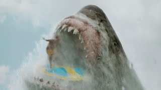超巨大ザメがカップルをボートごと豪快丸のみ！　映画「MEG ザ・モンスターズ2」本編映像