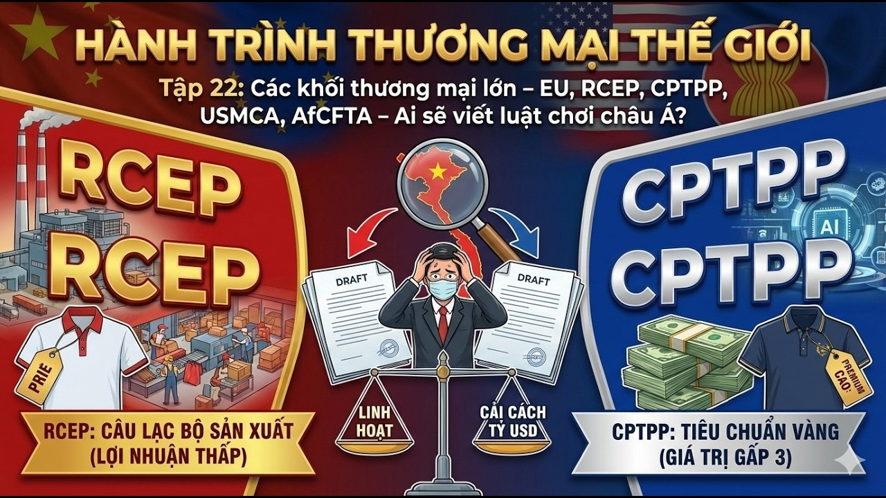 Tập 22: Các khối thương mại lớn – EU, RCEP, CPTPP, USMCA, AfCFTA – Ai ...