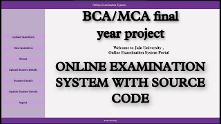 Online Examination System || Final year project || major project || Online Quiz with source code