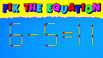 Only A GENIUS Can Fix These Equations By Moving only 1 Stick 🧠 #braingames #puzzles