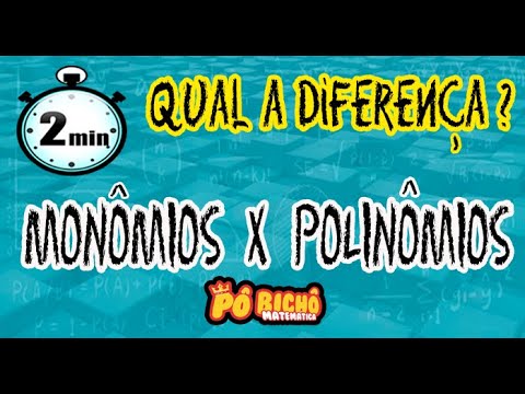 Vídeo: Diferença Entre Polinômio E Monomial