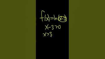 Domain of f(x) = ln(x - 3) #shorts