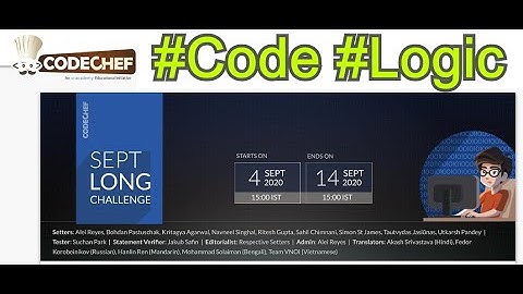 codechef September long challenge 2020 Solution