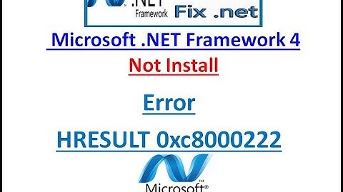 HRESULT 0xc 8000222 , Dot net not install 4.0