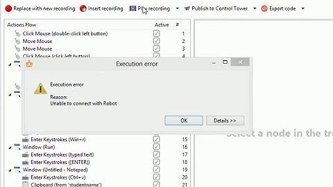 lesson 3 Debug WorkFusion Not picking Actions Or  Unable To connect With Robot