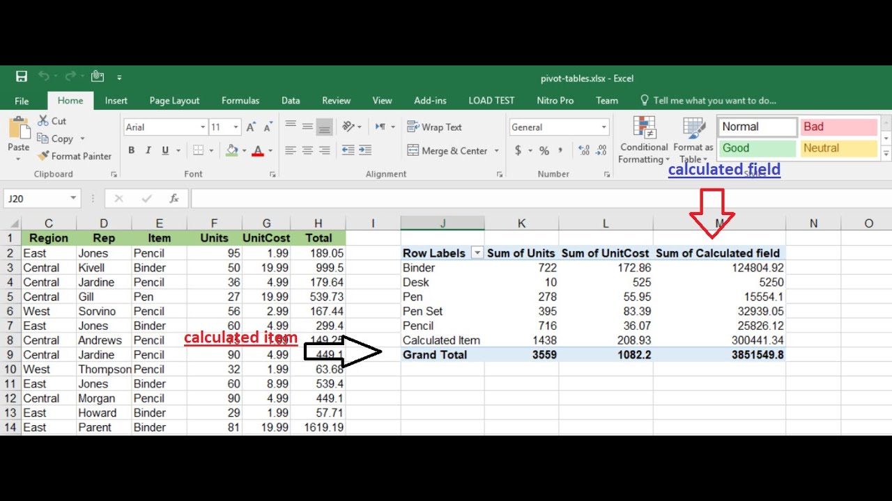 microsoft excel data analysis with excel pivot tables