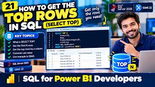 How to Get the Top Rows in SQL 🤔  Video 21/30 #sqlserver #ssms  #powerbi #sql #SqlForPowerbi