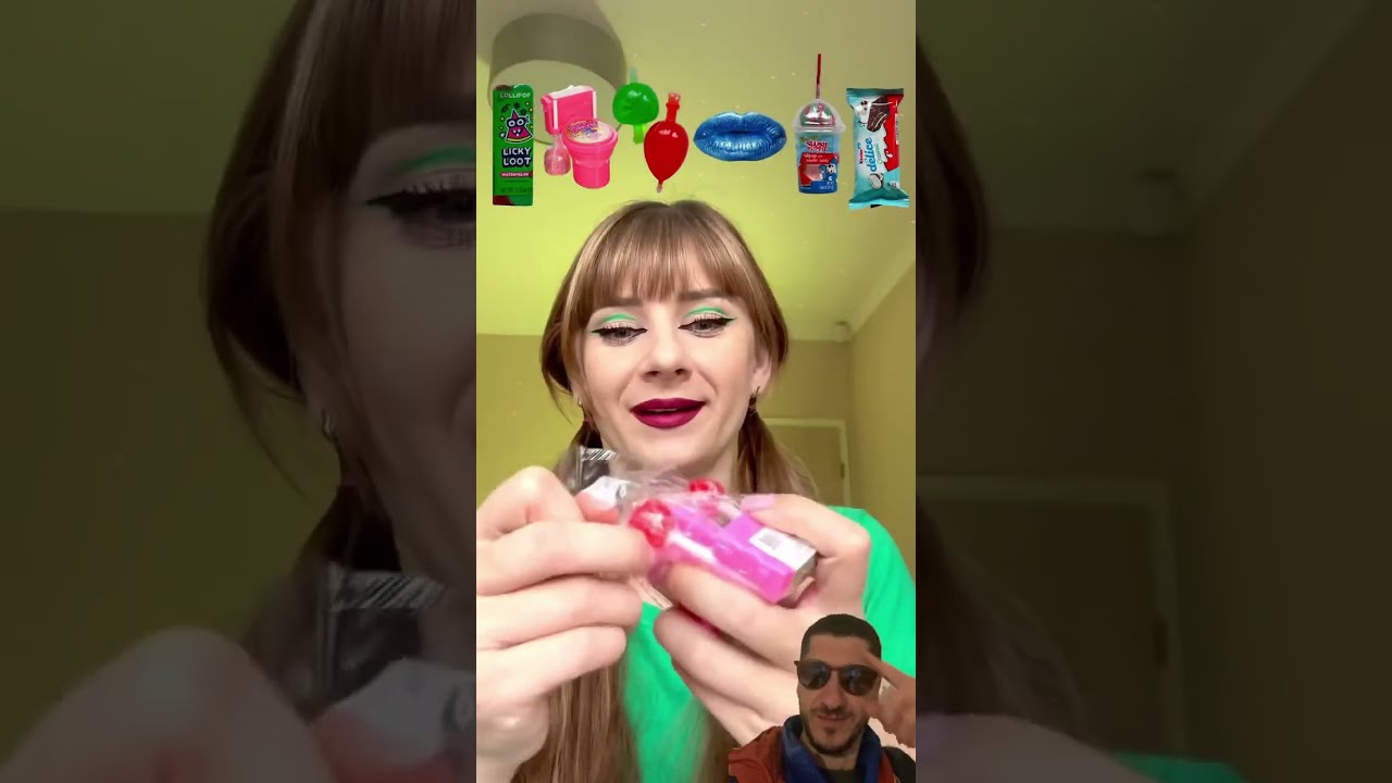 ASMR Emoji Sour Candy Chewy Lips Jelly Fruits Mukbang Eating 