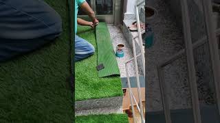 High Quality Artificial Grass Installation On stairs | How to Install Artificial grass On stairs | screenshot 3