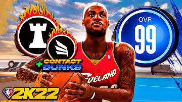 99 LEBRON JAMES "POINT FORWARD" BUILD with CONTACT DUNKS is UNSTOPPABLE in NBA 2K22