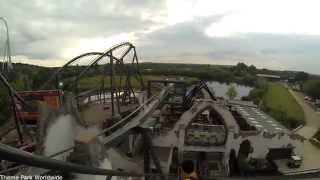 The Swarm Roller Coaster Lift Hill Climb - Thorpe Park