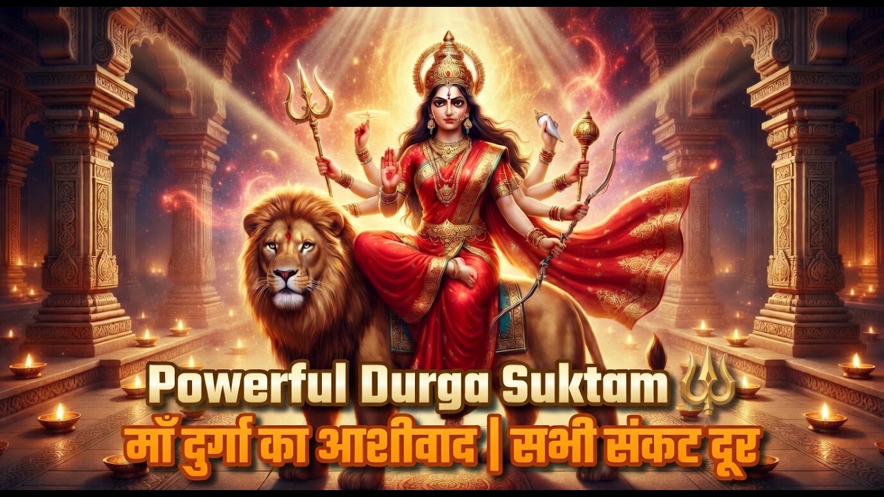 शक्तिशाली दुर्गा सूक्तम् 🔱 माँ दुर्गा का आशीर्वाद–सभी संकट दूर #durga #durgapuja #bhakti #devotional