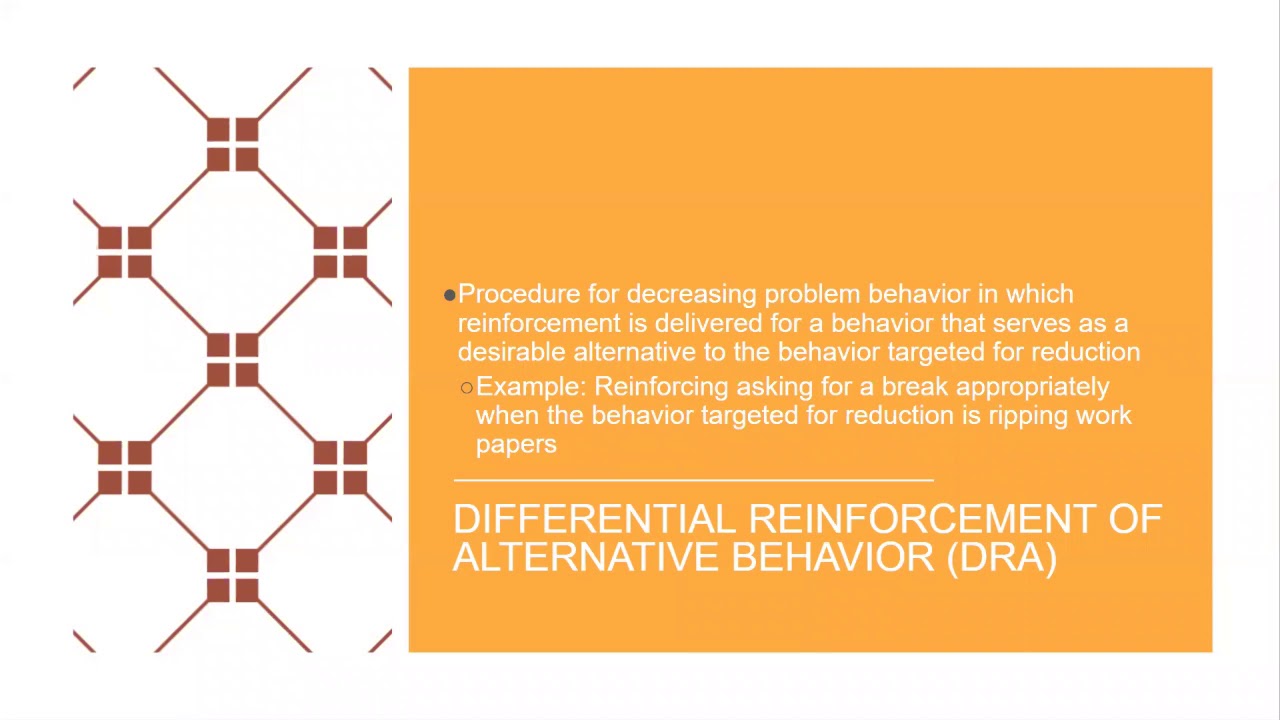 differential reinforcement of alternative behavior example