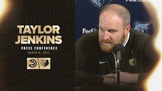 Coach Taylor Jenkins Press Conference | Hawk vs. Grizzlies