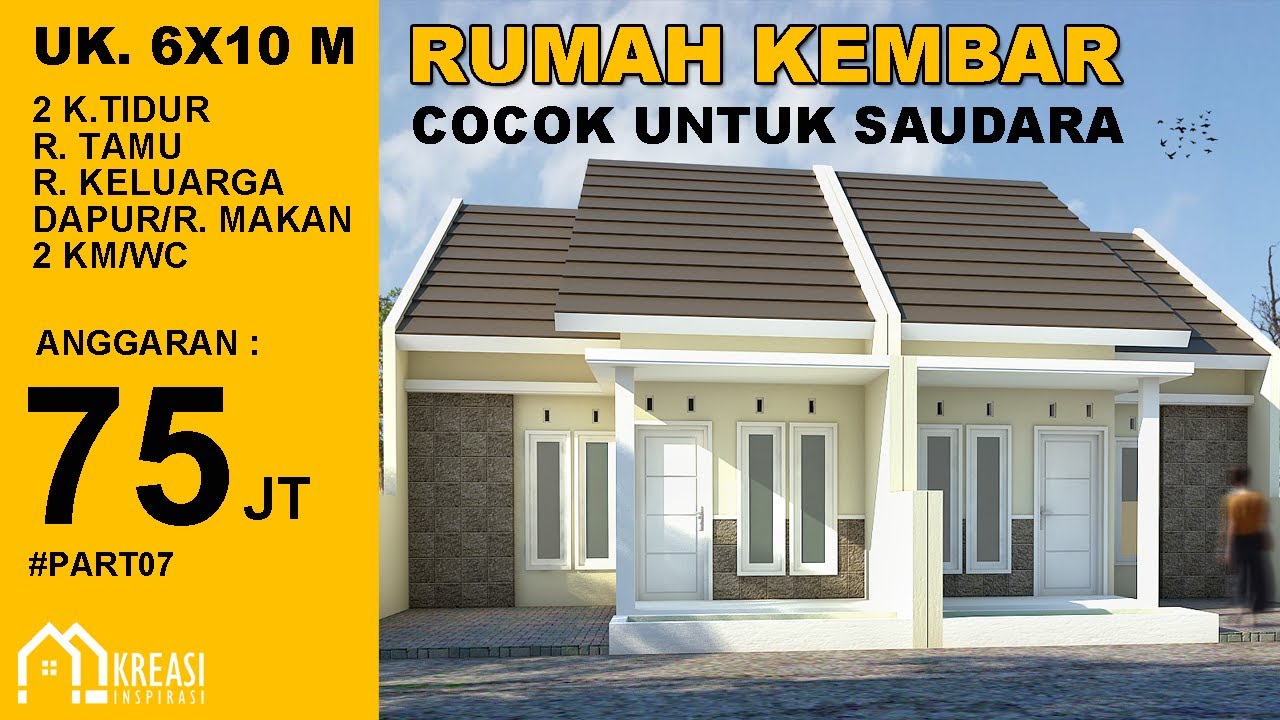 Desain Rumah Kembar Minimalis 6x10 M TWIN HOUSE YouTube