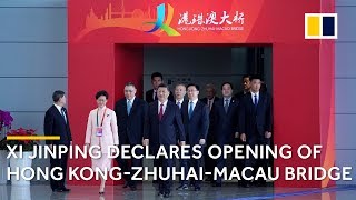 Subscribe to our channel for free here: https://sc.mp/2kafuvj chinese
president xi jinping presided over the opening ceremony of hong
kong-zhuhai...